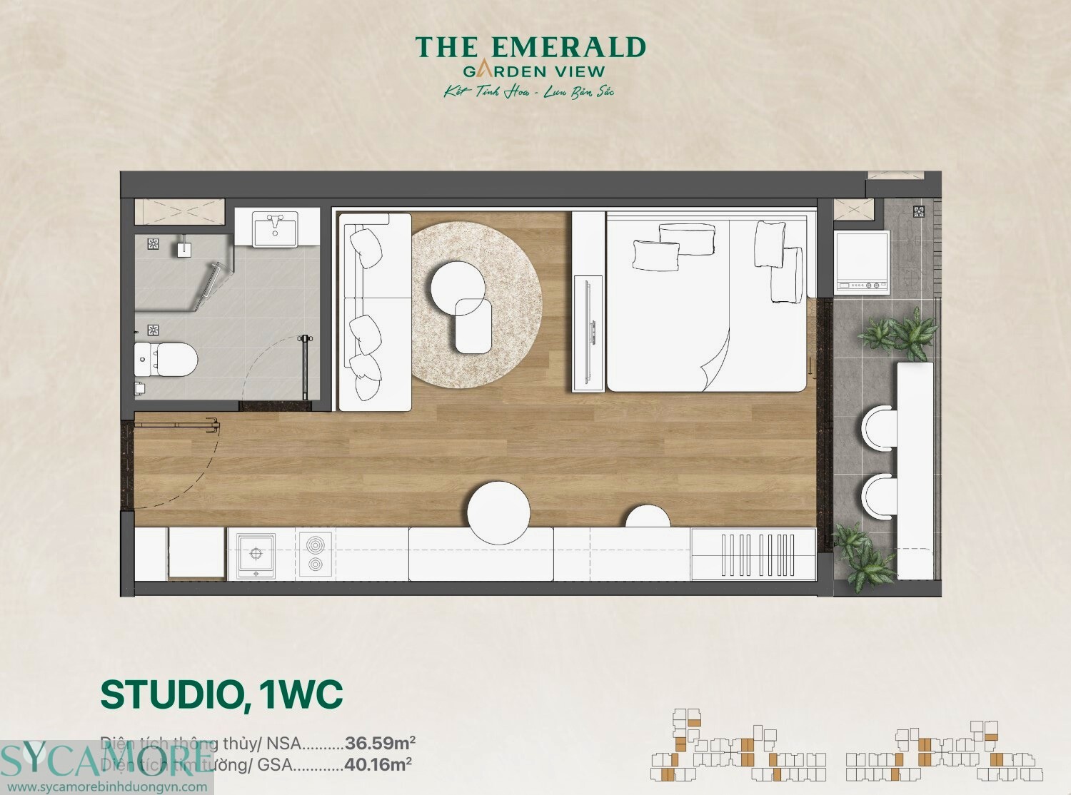 Studio The Emerald Garden View