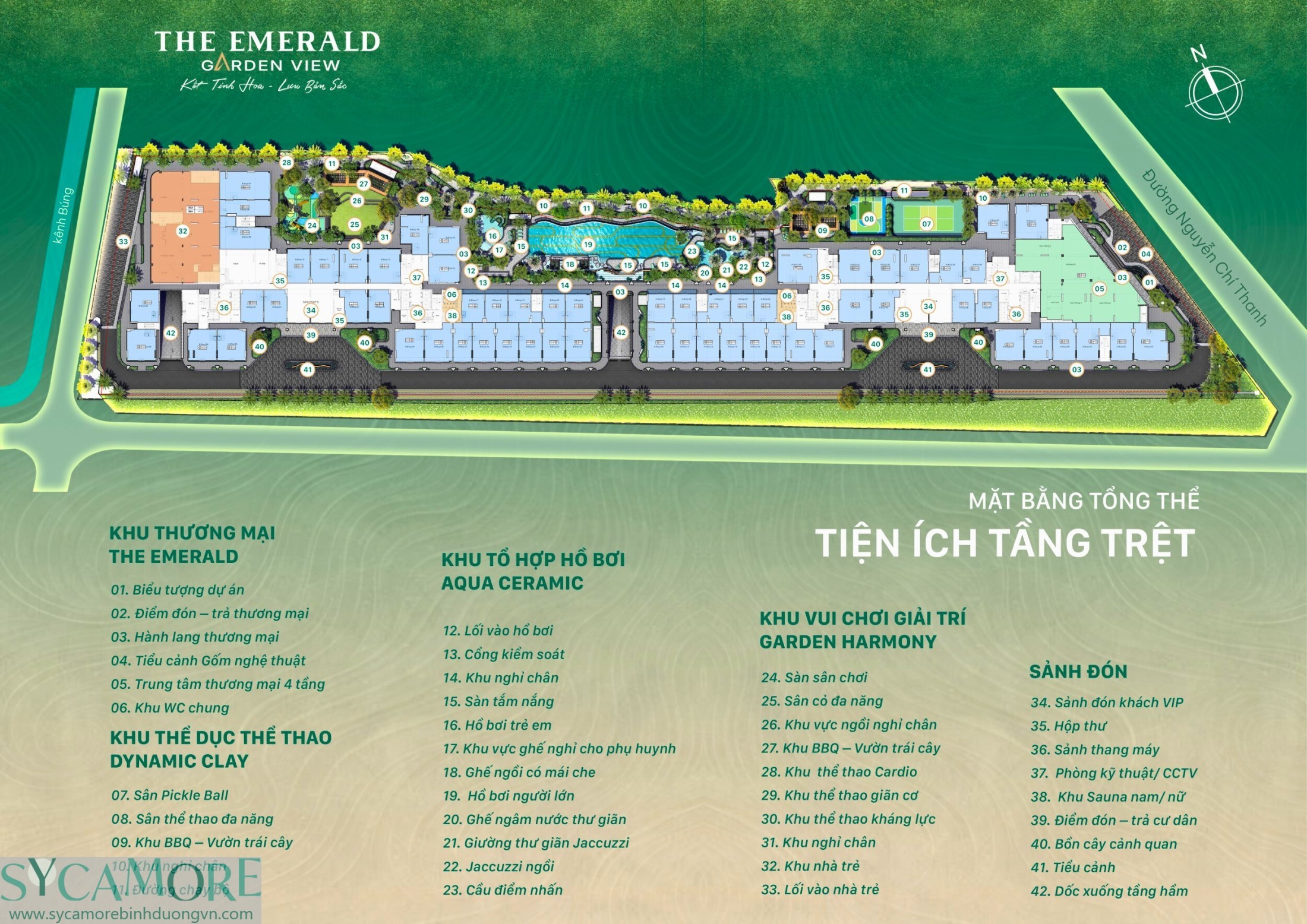 Tiện ích The Emerald Garden View_tầng Trệt